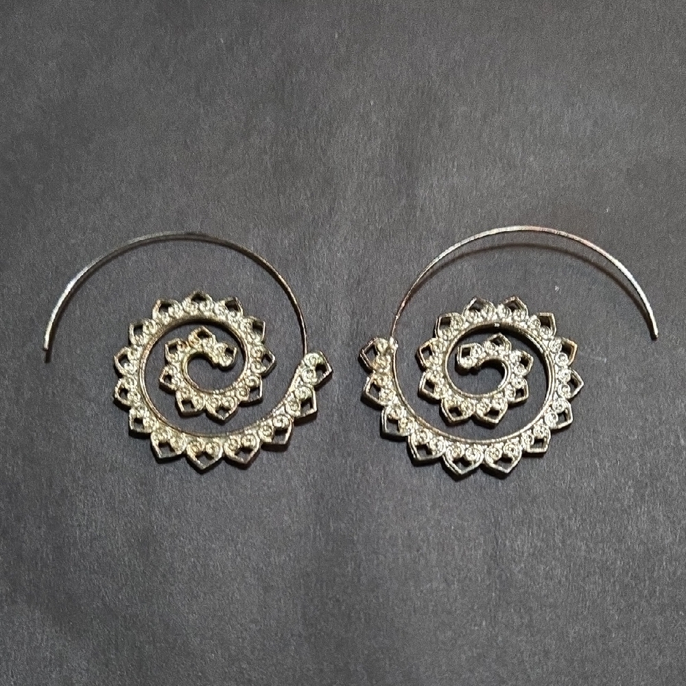 LOWEST PRICE-Elegant Spiral Silver Earrings
